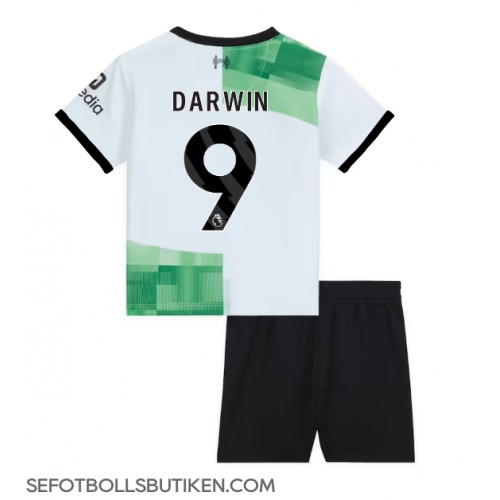 Liverpool Darwin Nunez #9 Replika Babykläder Borta matchkläder barn 2023-24 Korta ärmar (+ Korta byxor)